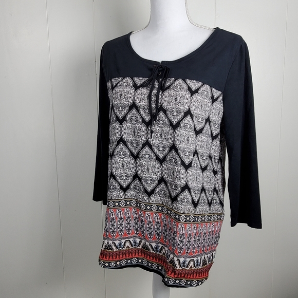NWT Timing aztec boho design shirt size large - Picture 11 of 12